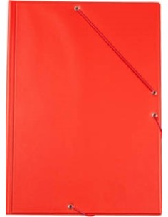 CARPETA CLASIFICADORA GOMAS Y SOLAPAS Fº ROJO